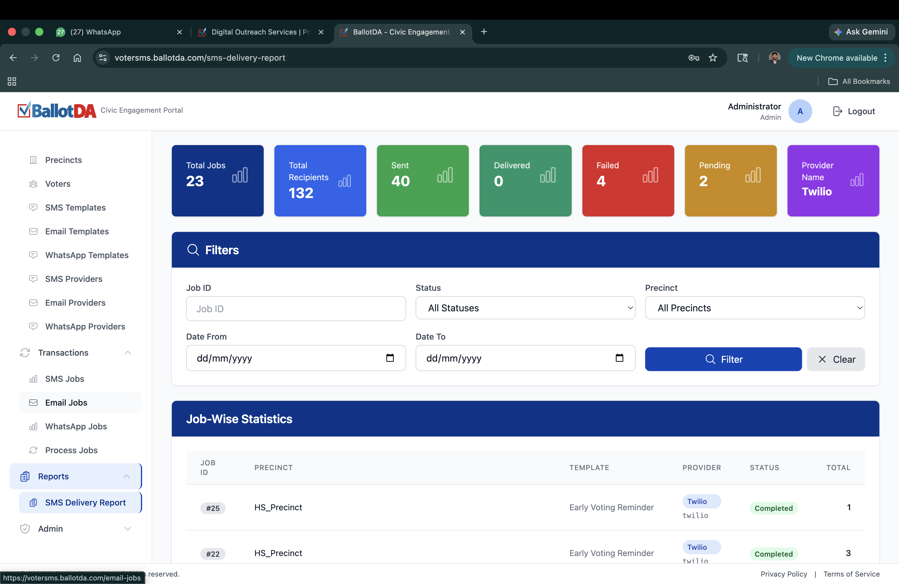 Digital Outreach Interface